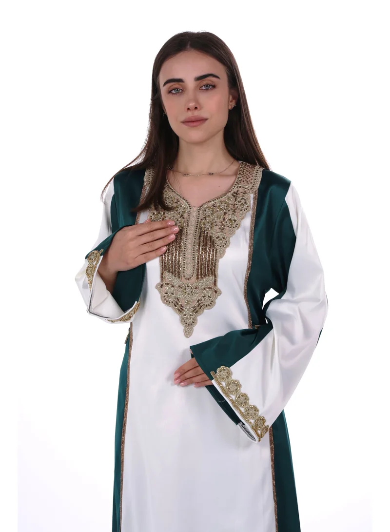 AL BENT AL SHARQIEH women satin jalabiya dress